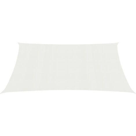 Voile d'ombrage, Protection Solaire, pour Jardin Terrasse Extérieur, 160 g/m² Blanc 3,5x5 m PEHD OIB2530E