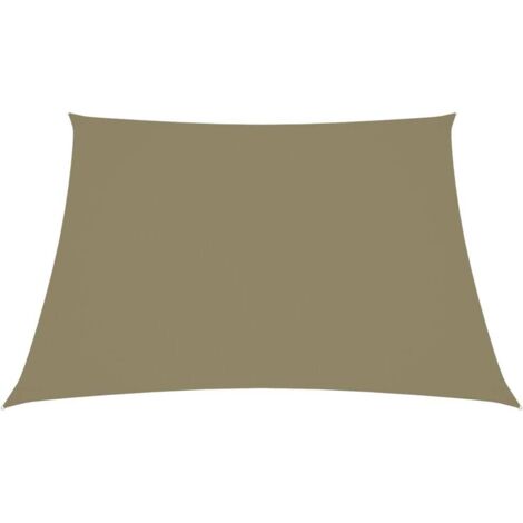 Voile d'ombrage, Protection Solaire, pour Jardin Terrasse Extérieur, Tissu Oxford carré 4x4 m Beige OIB5509E