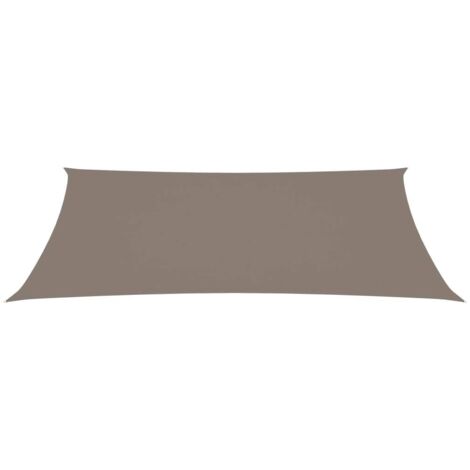 Voile d'ombrage, Protection Solaire, pour Jardin Terrasse Extérieur, Tissu Oxford rectangulaire 2,5x5 m Taupe OIB8848E