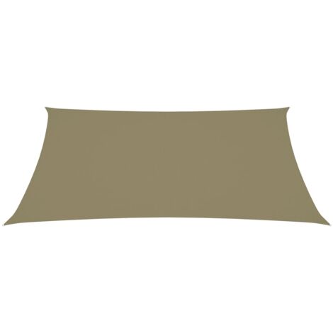 Voile d'ombrage, Protection Solaire, pour Jardin Terrasse Extérieur, Tissu Oxford rectangulaire 6x8 m Beige OIB6256E