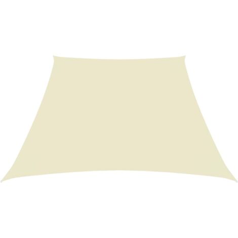 Voile d'ombrage, Protection Solaire, pour Jardin Terrasse Extérieur, Tissu Oxford trapèze 3/4x2 m Crème OIB7773E