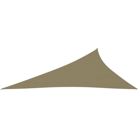 Voile d'ombrage, Protection Solaire, pour Jardin Terrasse Extérieur, Tissu Oxford triangulaire 3x4x5 m Beige OIB1253E