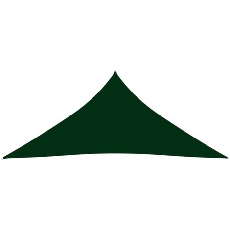 Voile d'ombrage, Protection Solaire, pour Jardin Terrasse Extérieur, Tissu Oxford triangulaire 4x4x4 m Vert foncé OIB6315E