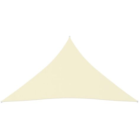 Voile d'ombrage, Protection Solaire, pour Jardin Terrasse Extérieur, Tissu Oxford triangulaire 4x5x5 m Crème OIB5044E