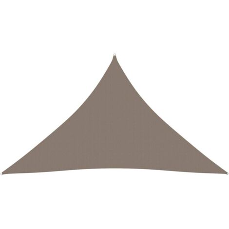 Voile d'ombrage, Protection Solaire, pour Jardin Terrasse Extérieur, Tissu Oxford triangulaire 5x5x5 m Taupe OIB1208E