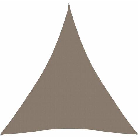 Voile d'ombrage, Protection Solaire, pour Jardin Terrasse Extérieur, Tissu Oxford triangulaire 6x6x6 m Taupe OIB6929E