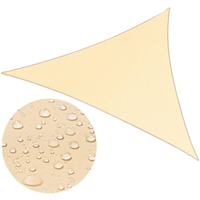 Serbia - Voile d'ombrage, protection uv, protection solaire, facile à installer, (3mx3mx3m, beige)