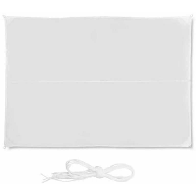 Voile d'ombrage rectangle 3 x 4 m blanc - Blanc