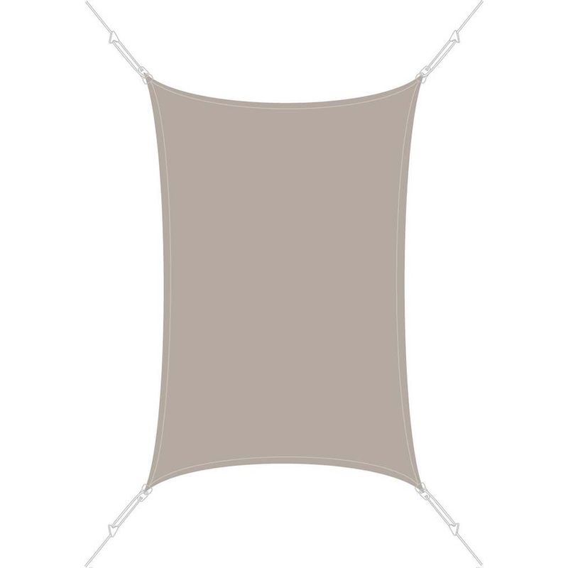 Easy Sail - Voile d'ombrage rectangle 3 x 4,5m - Taupe