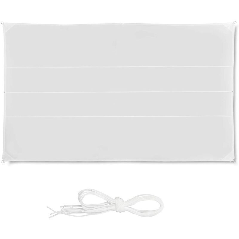 Helloshop26 - Voile d'ombrage rectangle 4 x 6 m blanc - Blanc