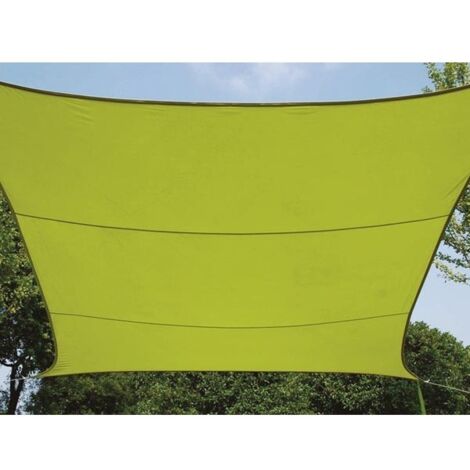 Voile dombrage - rectangulaire - 2 x 3 m - couleur vert anis