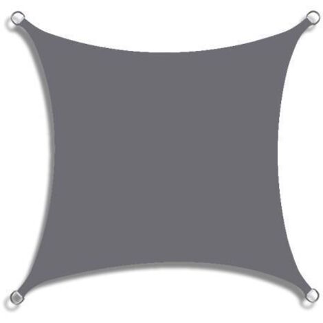 Voile d'ombrage Rectangulaire 2x2x2m Imperméable Anti UV pour Jardin Terrasse Balcon, Gris