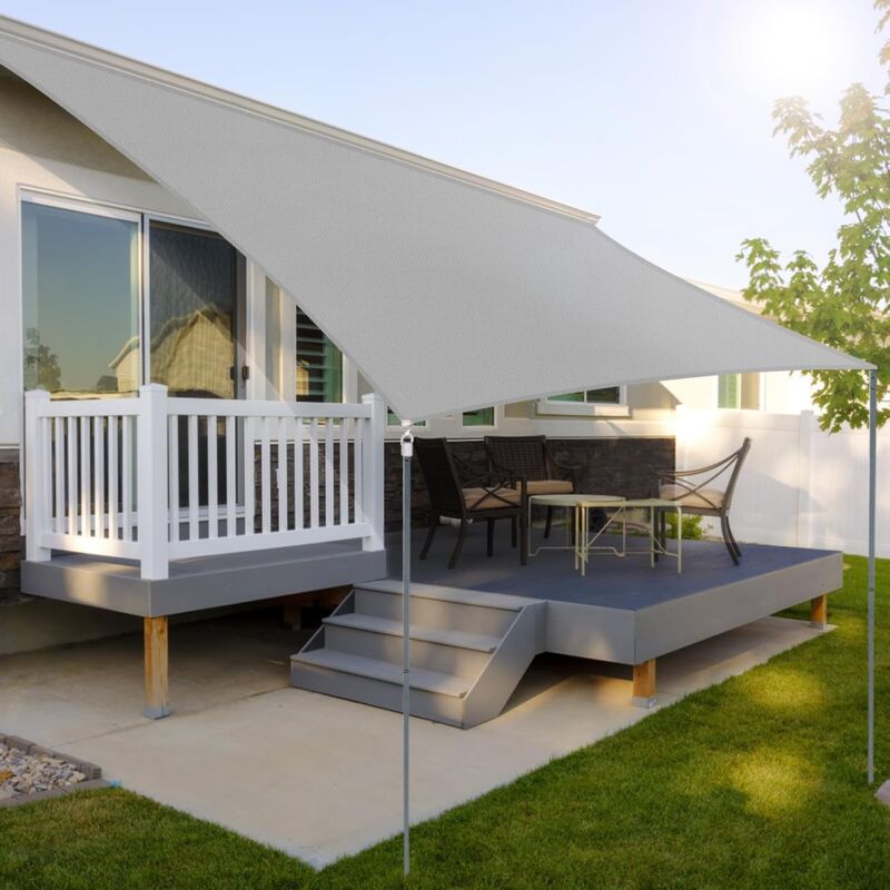 Voile d'ombrage Rectangulaire 2x3m Imperméable Protection UV 99% Toile Ombrage Dissipation Rapide de la Chaleur Résiste à des Forces de Traction