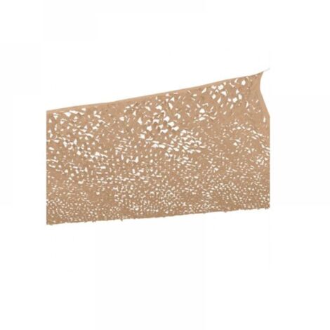 Voile d'ombrage rectangulaire 2x3m – Polyester ajouré anti-UV – Motif camouflage sable – Système de fixation facile