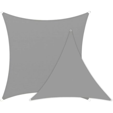 Voile d'ombrage rectangulaire 2x4 M gris
