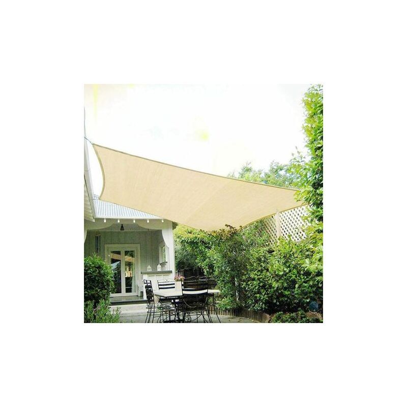 Voile d'Ombrage Rectangulaire 2x5m Toile d Ombrage Voile de Soleil Imperméable Respirant Protection des Rayons UV pour Camping Terrasse Jardin Balcon