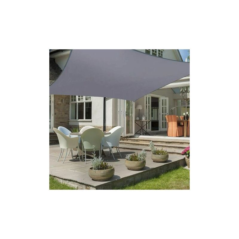 Start - Voile d'Ombrage Rectangulaire 2x5m Toile d Ombrage Voile de Soleil Imperméable Respirant Protection des Rayons uv pour Camping Terrasse
