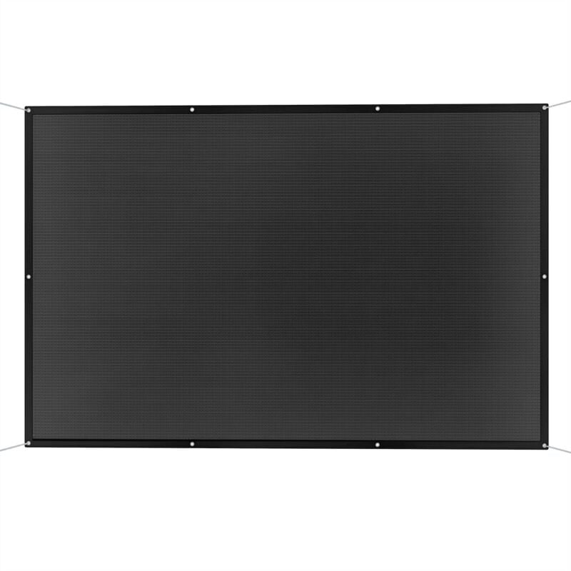 Outsunny - Voile d'ombrage rectangulaire 3 x 2 m installation facile pp 45 g/m² noir
