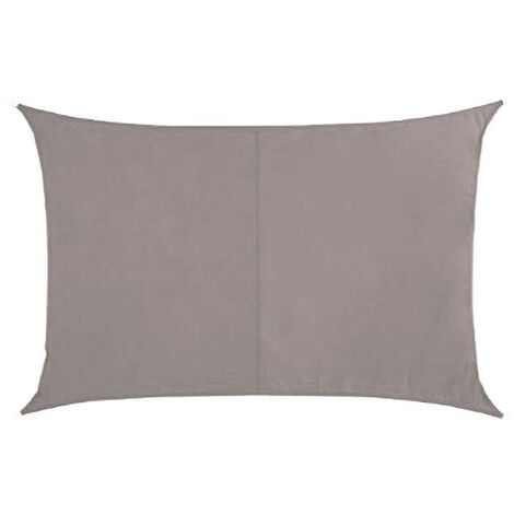 Voile d'ombrage rectangulaire - 300 x 400 cm - Polyester - Taupe - Livraison gratuite