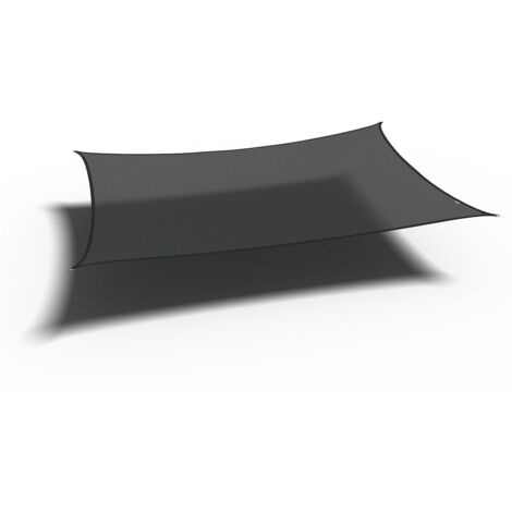 Voile d'ombrage rectangulaire 300 x 500 cm coloris noir Nesling