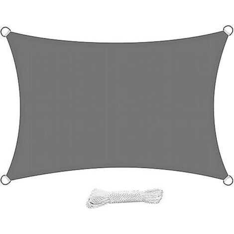 voile D'ombrage Rectangulaire 3x4 Mtre Impermable Voile Ombrage Rsistant  L'eau Anti Uv 4x3 M Pour Jardin Terrasse Patio,gris