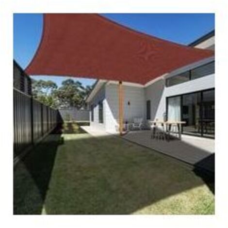 Voile d'ombrage Rectangulaire 3x4m Rouge Brique, Auvent Imperméable UV Protection pour Jardin Terrasse Extérieur Patio Piscine avec Corde Libre