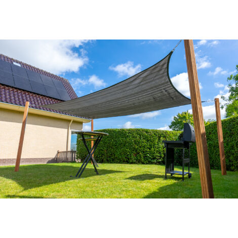 Voile d'ombrage rectangulaire 4 x 5 m- 320gr/m2 - Anthracite -