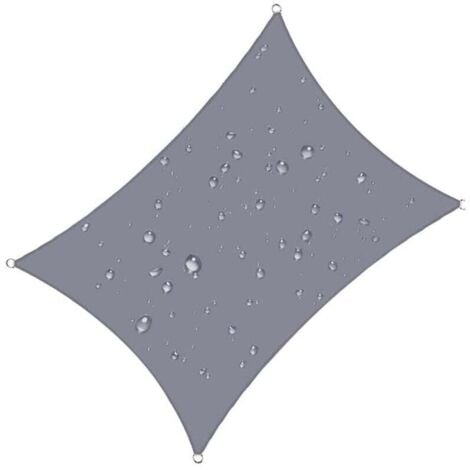 Voile D'Ombrage Rectangulaire 2x3m, Toile D'Ombrage HDPE Résistant Respirant Protection Anti-UV