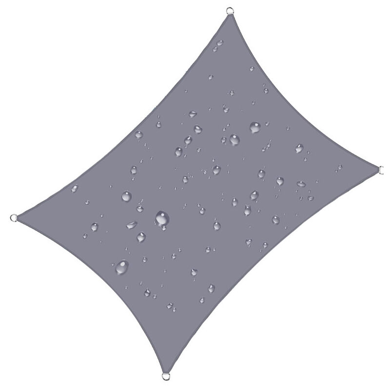 Roleader - Voile d'ombrage rectangulaire 4x5 m Imperméable Anti 93% uv résistant à l'eau Protection Contre Le Vent Polyester avec Protection uv pour