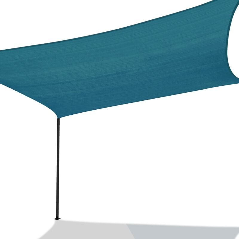 Idmarket - Voile d'ombrage rectangulaire 4x6 m bleu canard - Bleu