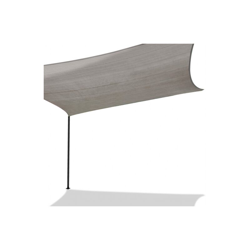 Voile d'ombrage rectangulaire 4x6 m gris clair - Gris