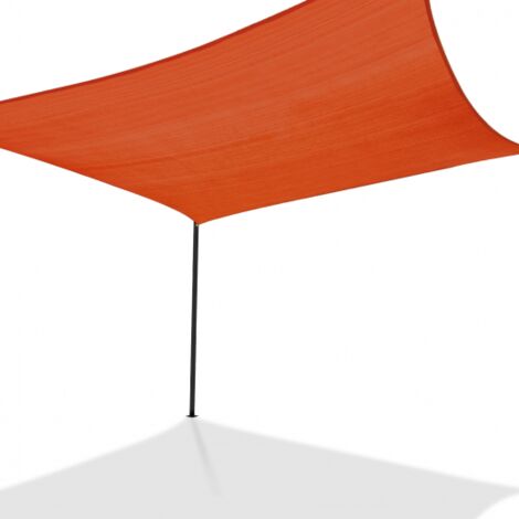 Voile d'ombrage rectangulaire 4x6 M terracotta - Orange