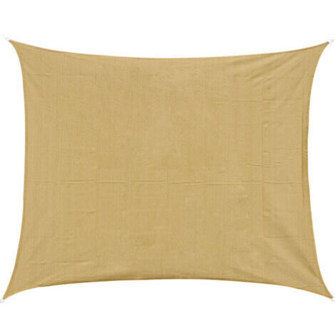 Voile d'ombrage rectangulaire 4x6m toile solaire taud de soleil sable