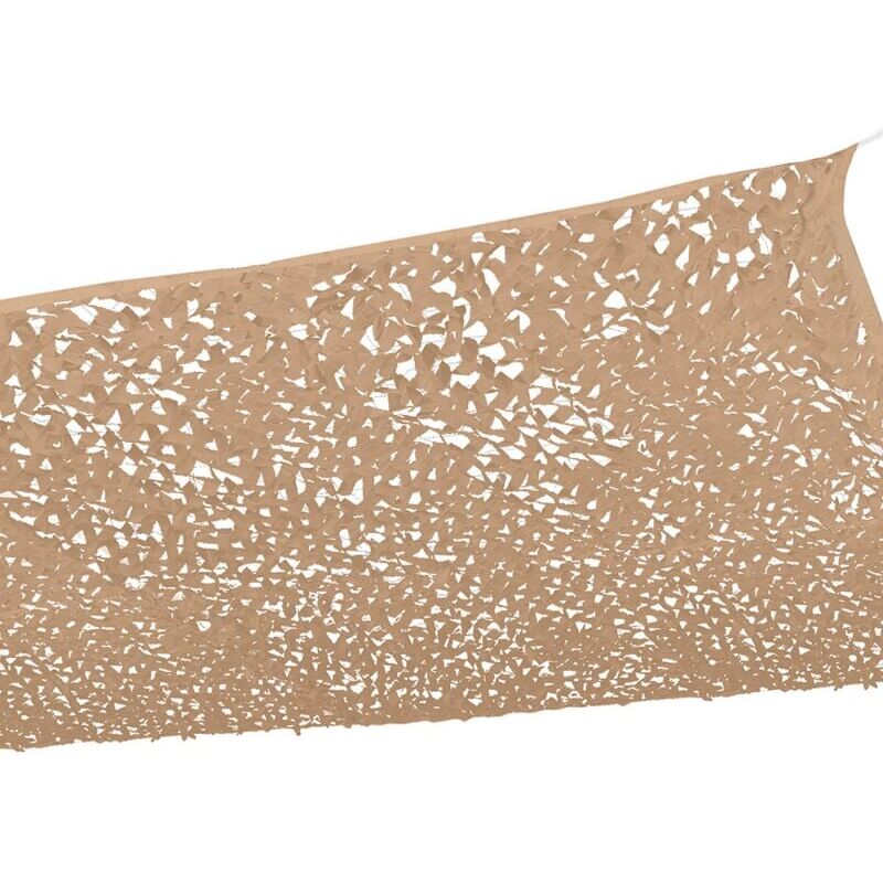 Serbia - Voile d'ombrage rectangulaire Design Camouflage, 3x6 m, couleur sable, filet d'ombrage