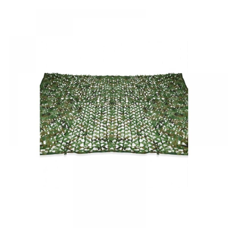 Voile d'ombrage rectangulaire design camouflage parasol 3x4m maille verte