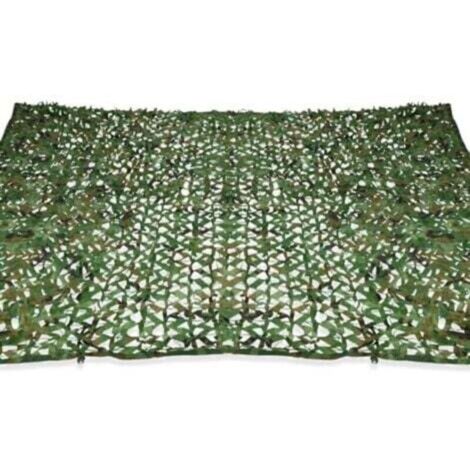 Voile D'Ombrage Rectangulaire Design Camouflage Shade 3x4 M Vert Plaid