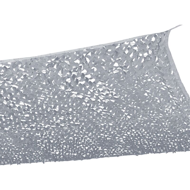 Voile d'ombrage rectangulaire design ombrière camouflage 4x6 m gris clair