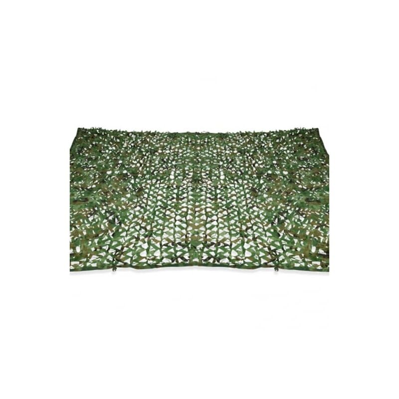 Voile d'ombrage rectangulaire Design ombrière Camouflage 3x4 m Treillis Vert