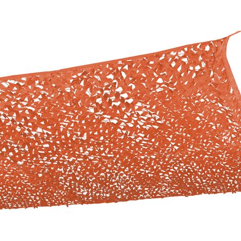 Voile d'ombrage rectangulaire design ombrière camouflage 4x6 M terracotta - Orange