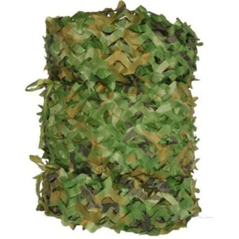 Voile d'ombrage rectangulaire en maille de camouflage verte, 3x6m, design camouflage