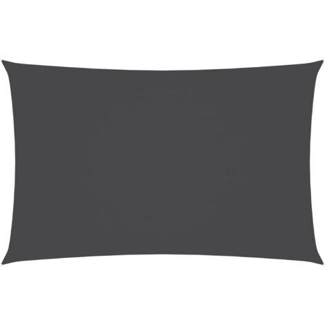 Voile d'ombrage rectangulaire en tissu Oxford - 4 x 7 m - Anthracite - Voile d'ombrage pour jardin, terrasse, pergola et balcon - 90 % protection UV - Avec kit de montage - Imperméable UV50+