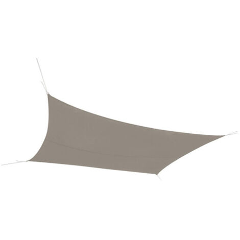 Voile d'ombrage rectangulaire en tissu - Taupe - L 3 x l 2 m - Livraison gratuite