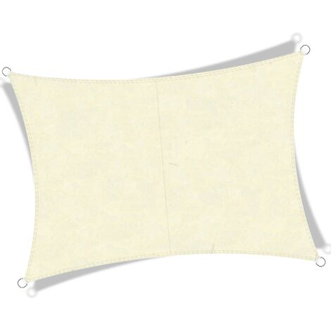Voile d'ombrage rectangulaire imperméable avec protection UV pour jardin, terrasse et camping