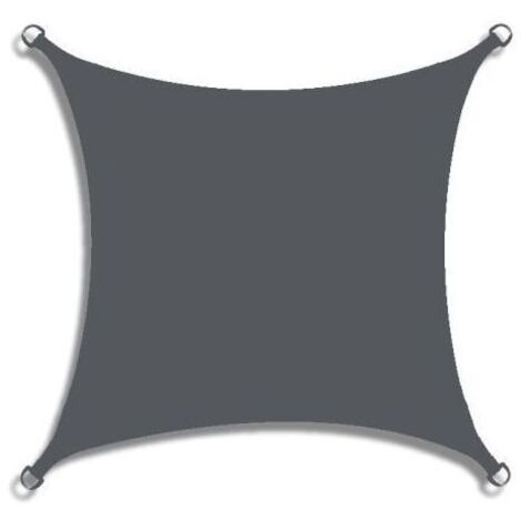 Voile d'ombrage rectangulaire imperméable en polyester Oxford, protection UV 95 %, résistante aux déchirures, idéale pour le jardin, le balcon, la terrasse, le patio et le camping (gris foncé, 2 x 4 m