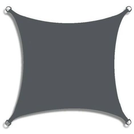Voile d'Ombrage Rectangulaire Imperméable, Polyester Oxford Protection UV 95 %, Indéchirable, Protection Solaire d'Extérieur pour Jardin, Balcon, Terrasse, Patio, Camping（gris foncé，2x4m）