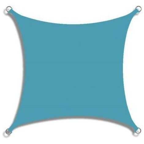 Voile d'Ombrage Rectangulaire Imperméable, Polyester Oxford Protection UV 95 %, Indéchirable, Protection Solaire d'Extérieur pour Jardin, Balcon, Terrasse, Patio, Camping（lac bleu，3x5m）