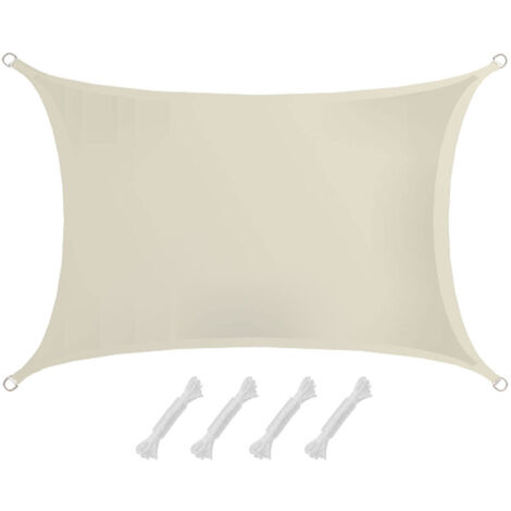 Voile d'ombrage rectangulaire Kalahari polyester beige