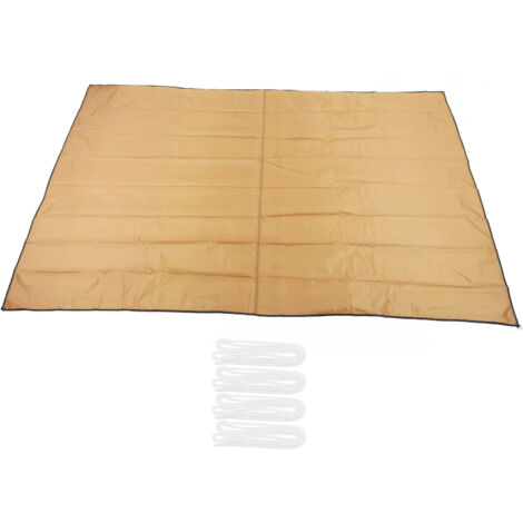 Voile d'ombrage rectangulaire pliable, protection UV pour jardin, piscine ou terrasse, couleur kaki