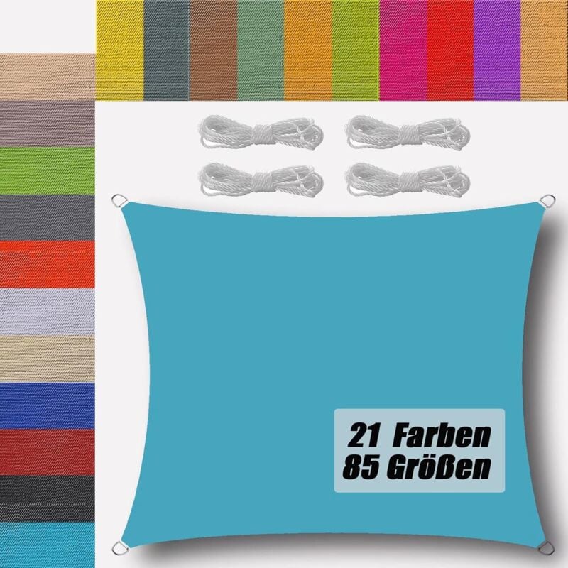 Sunxury - Voile d'ombrage Rectangulaire pour Patio Anti 95% uv avec Corde Libre Toile imperméable pour Balcon Patio terrasse Jardin extérieur Lac