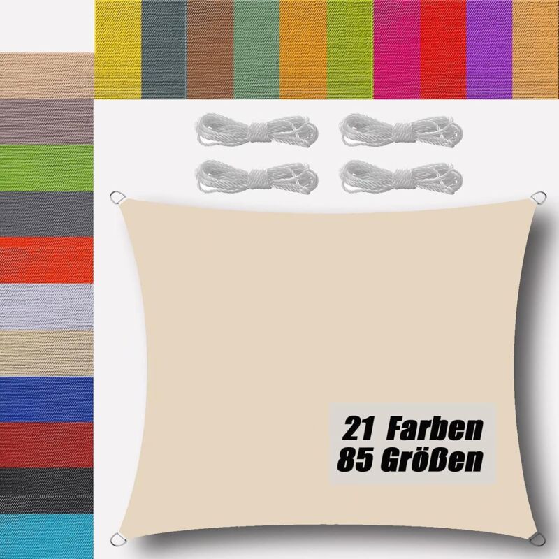 Sunxury - Voile d'ombrage Rectangulaire pour Patio Imperméable 185g/㎡ Tissu hdpe Voile d'ombrage Serre pour terrasse Patio Jardin extérieur Camping